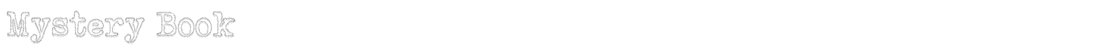 Mystery Book font preview